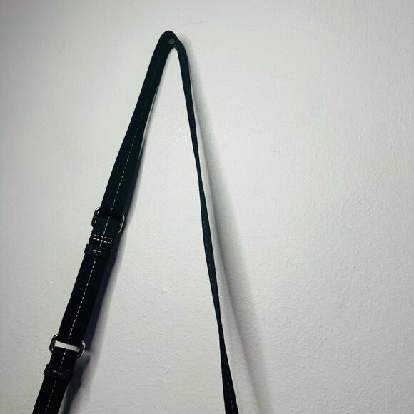 COACH Black Grey C Monogramed Shoulder Purse Crossbody Hand Bag - Picture 5 of 13